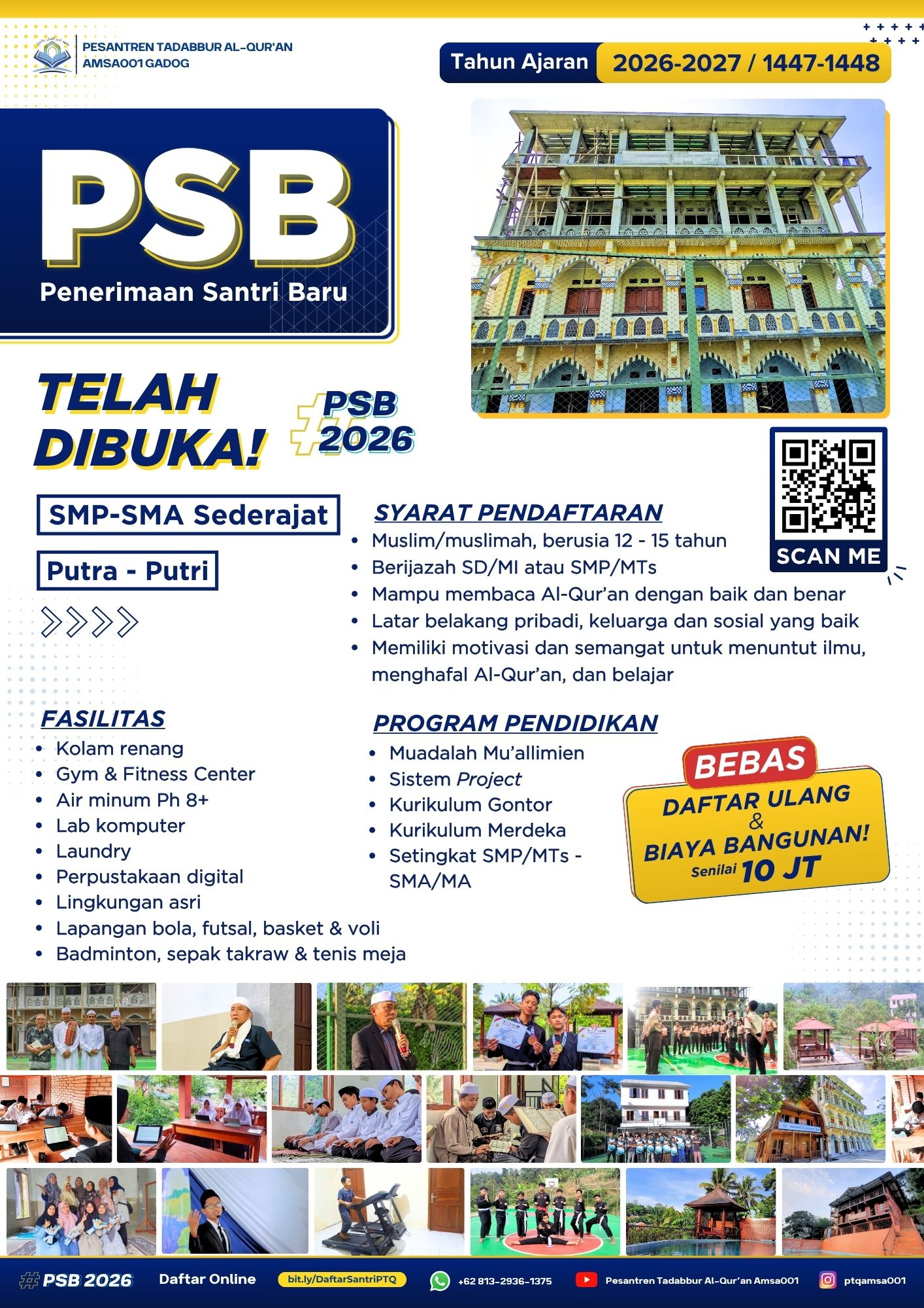 Poster Pendaftaran Santri Baru PTQ Amsa001 2026-2027